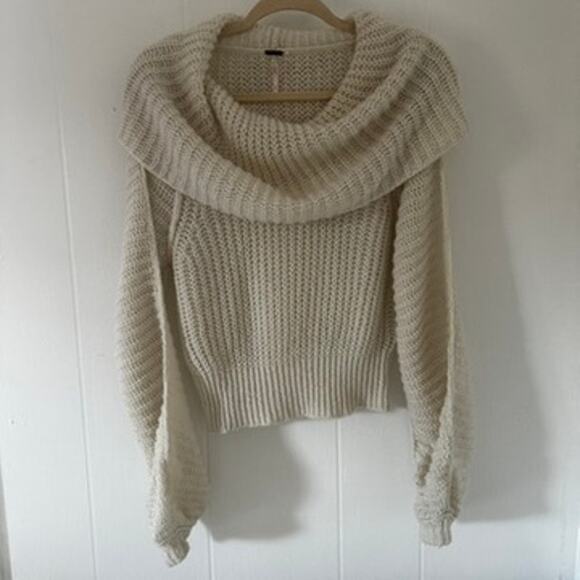 Free People Sweaters - Free People Cowl Neck Turtle Neck Ivory Soft Sweater